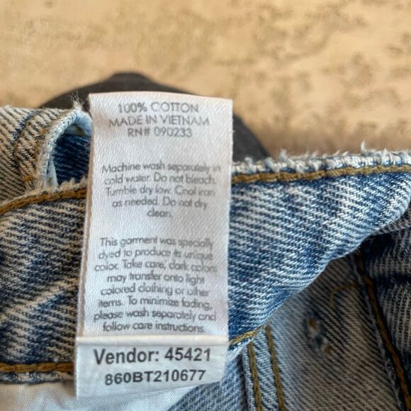 Pacsun '90s Boyfriend Jeans Light Blue Wash Stretch Denim 25 - Picture 7 of 7